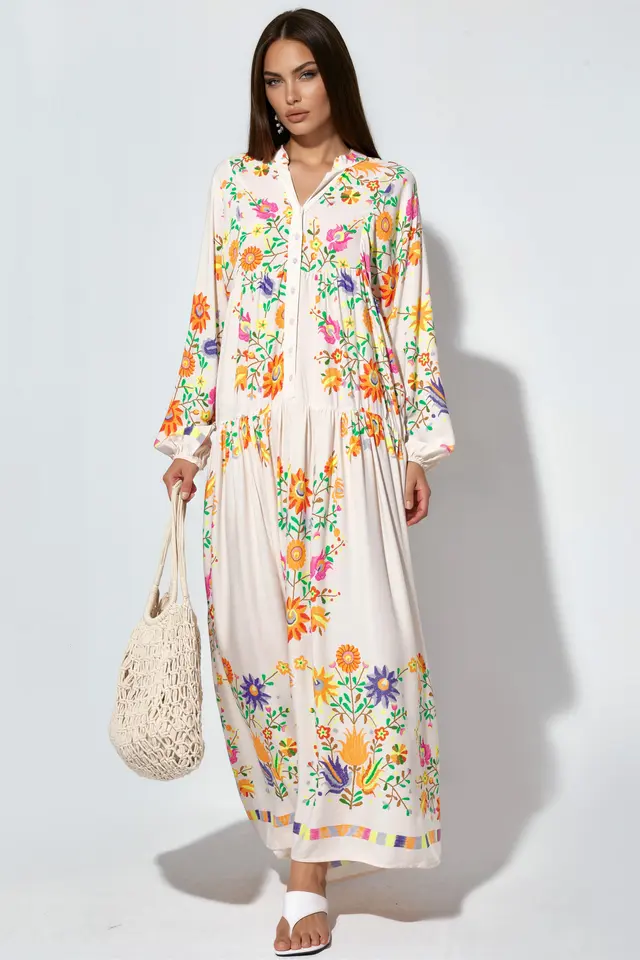 BDART Printed V-Neck Maxi Dress