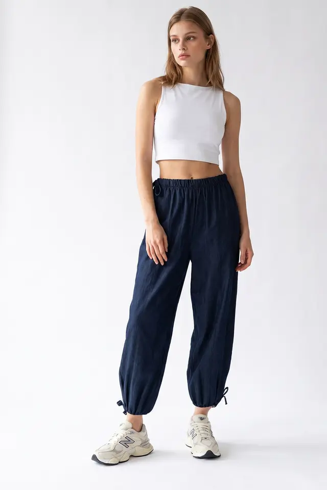 MIXRAY Tencel Straight-Leg Pants