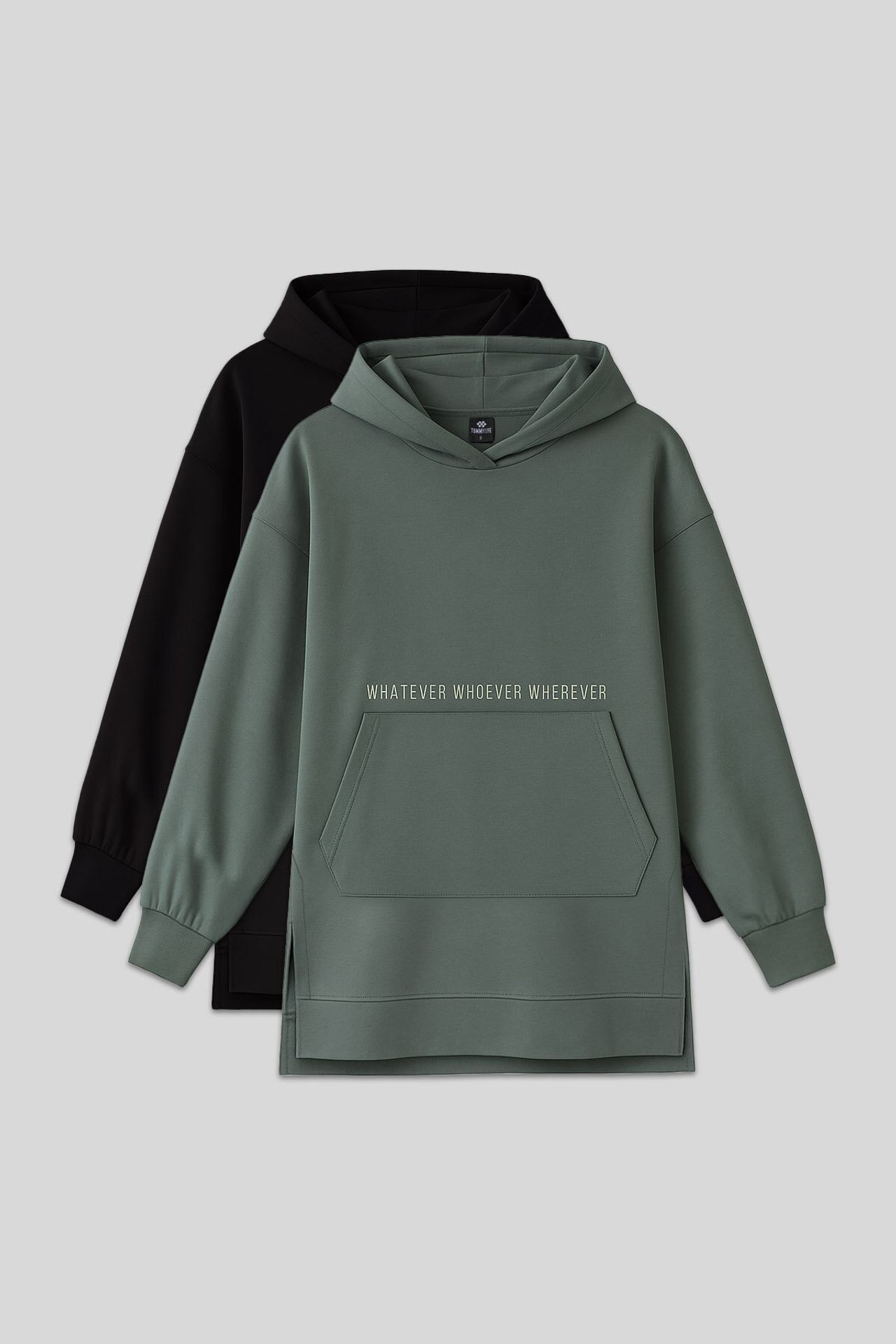TOMMY Oversized Printed Hooded Sweatshirt With Pocket 1
