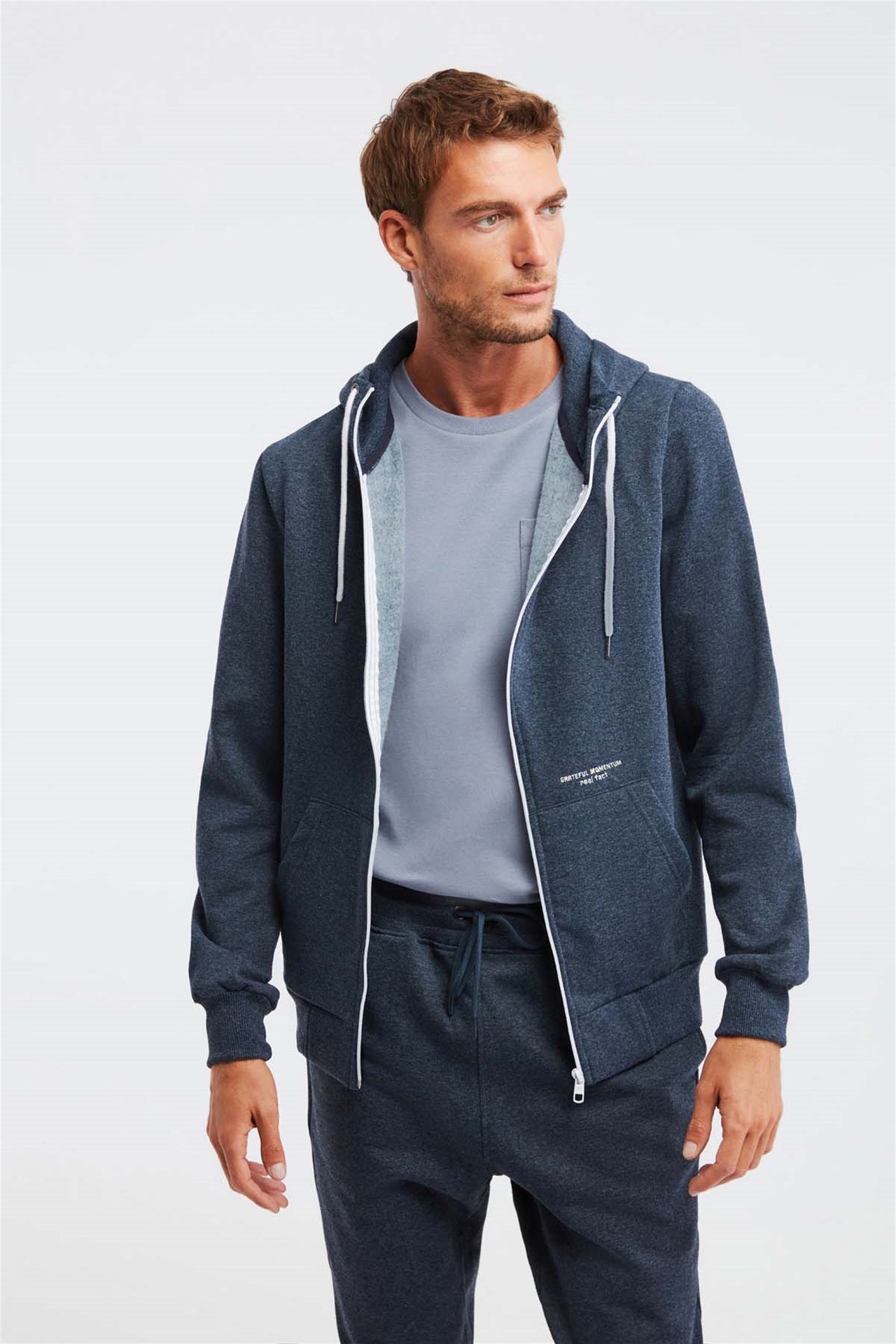 GRIMELANGE Kapüşonlu Fermuarlı Sweatshirt Ceket 3
