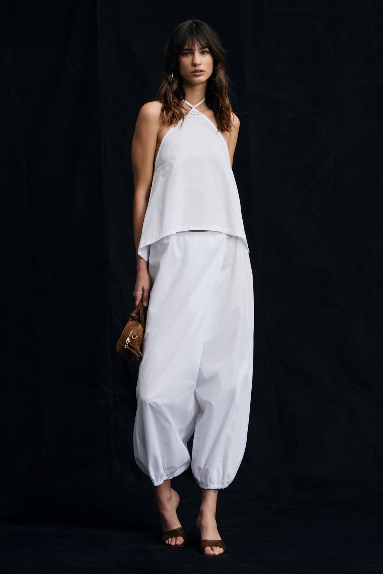 GRIMELANGE Elastic Waist Ankle Hareem Trousers 2