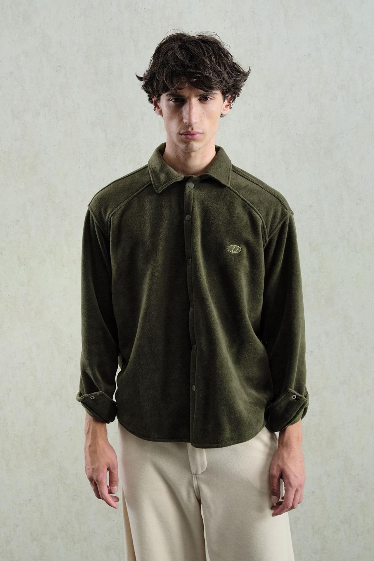 GIESTO Comfort Fit Textured Long Sleeve Shirt with Embroidery 3