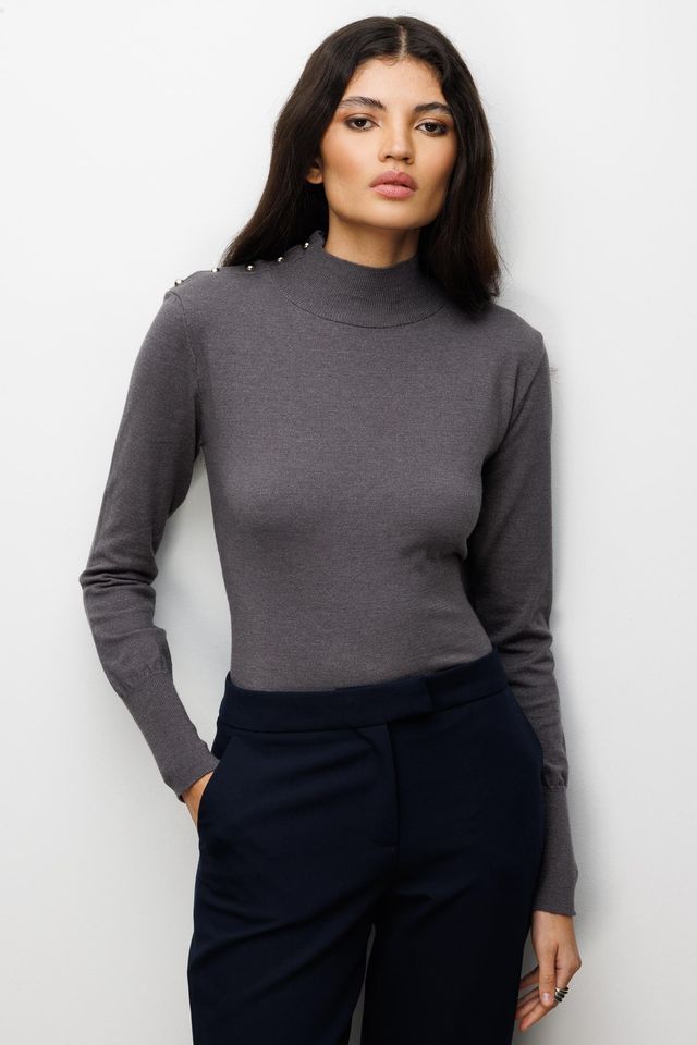 MIXRAY Turtleneck Knit Sweater