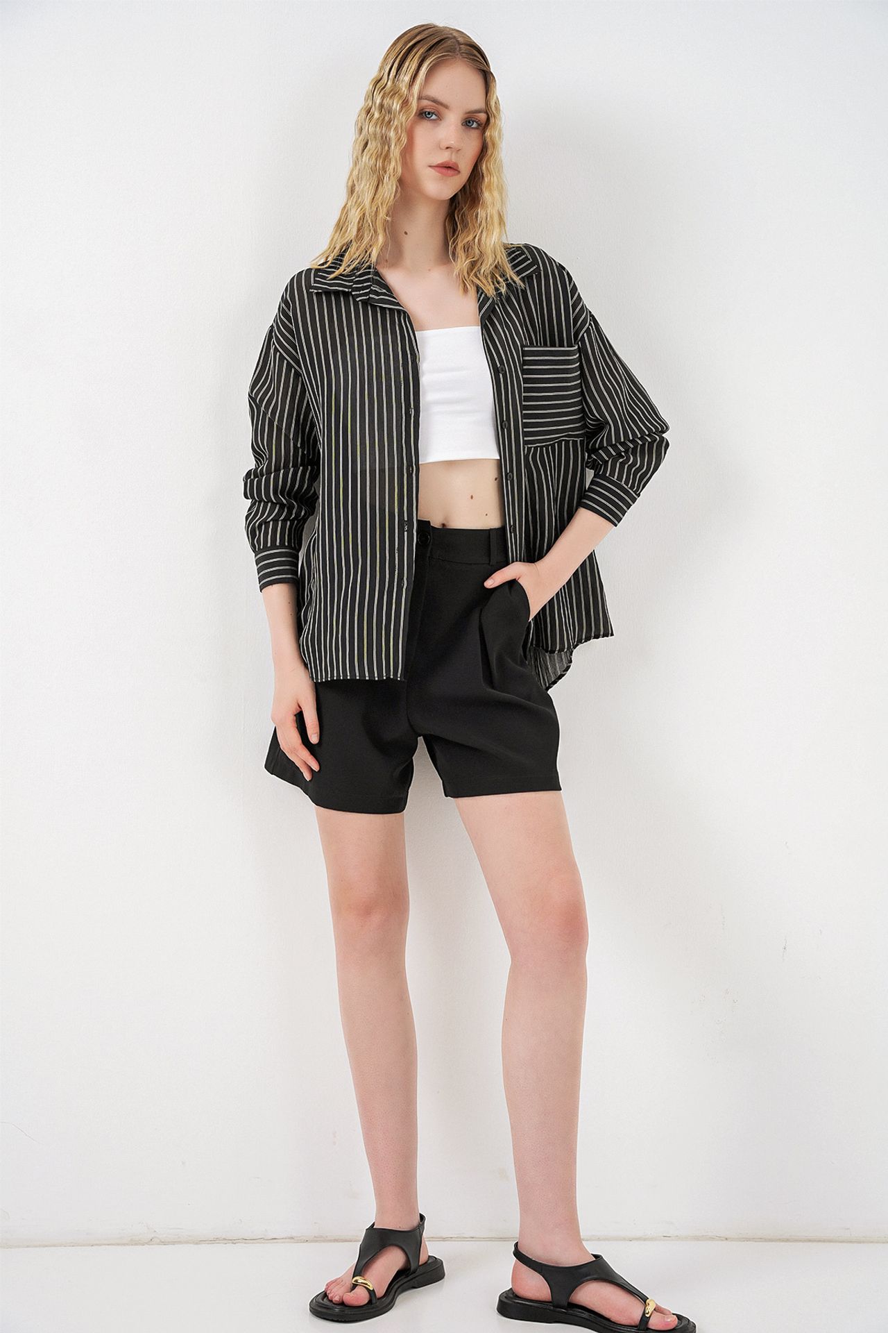 BDART Oversized Striped Button-Front Shirt 2