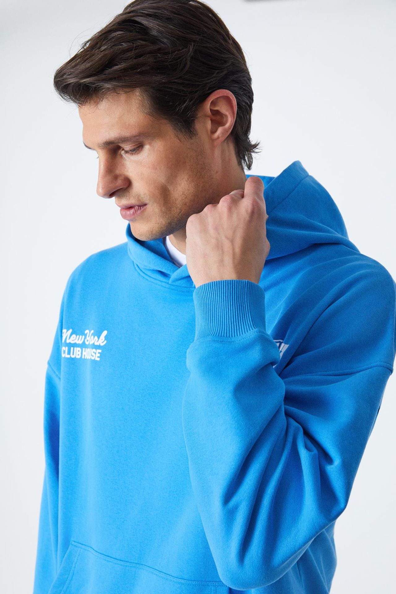 GRIMELANGE Baskılı Kapüşonlu Cepli Sweatshirt 6