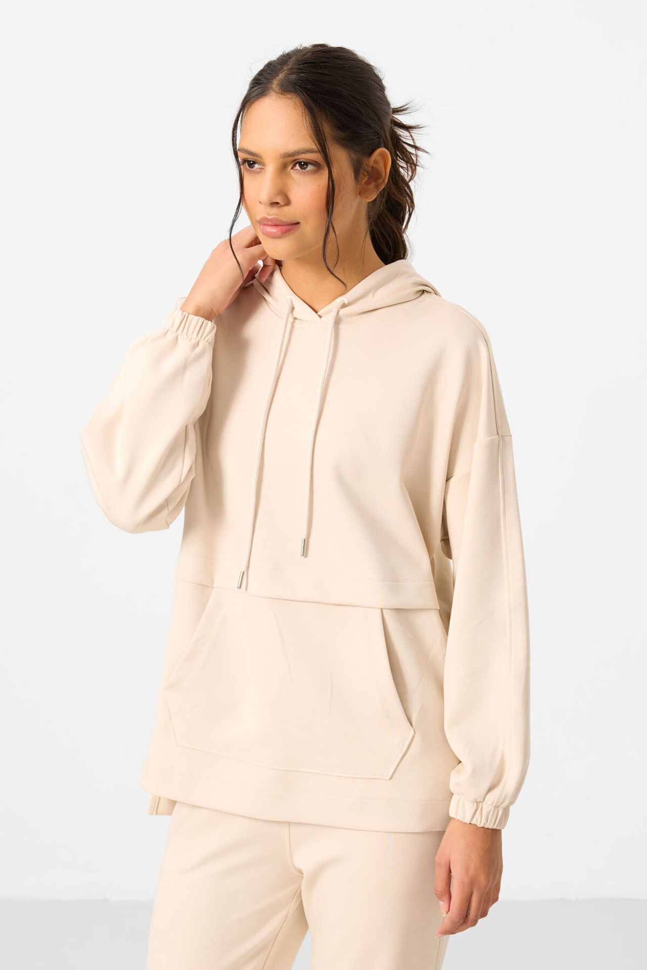 TOMMY Oversized Hooded Sweatshirt And Wide-Leg Pants Set 2