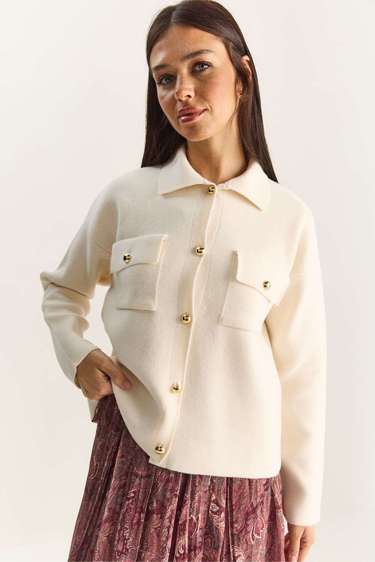 LUCCI Polo Collar Cardigan 5