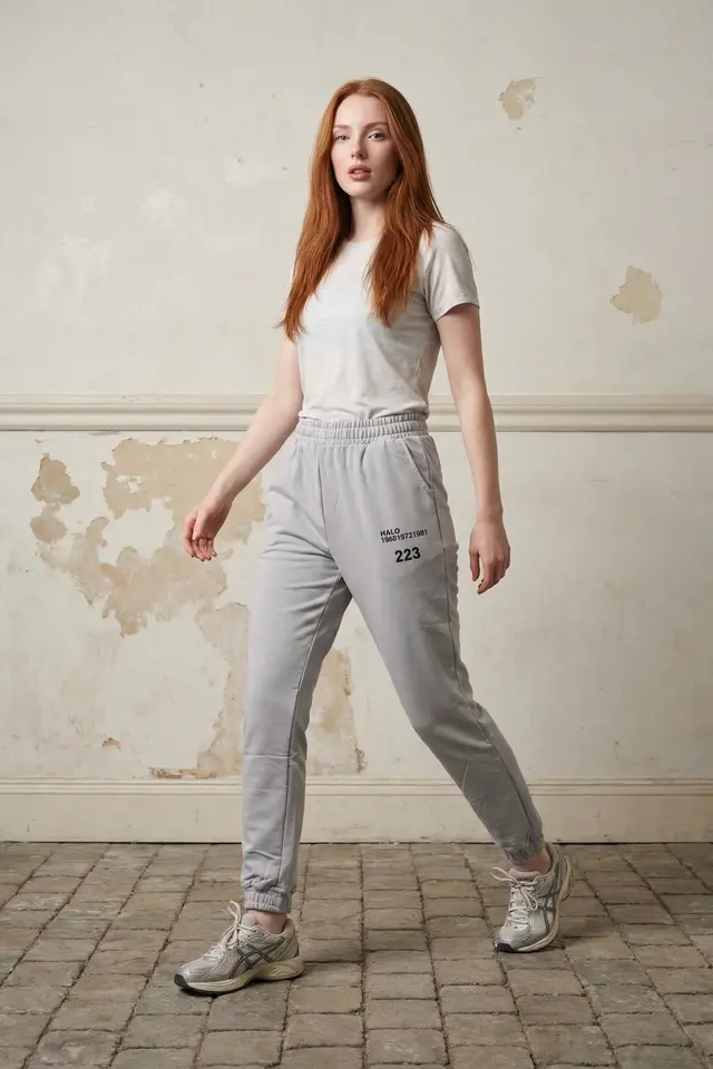 MY FASHION Mid-Waist Printed Cotton Lycra Joggers