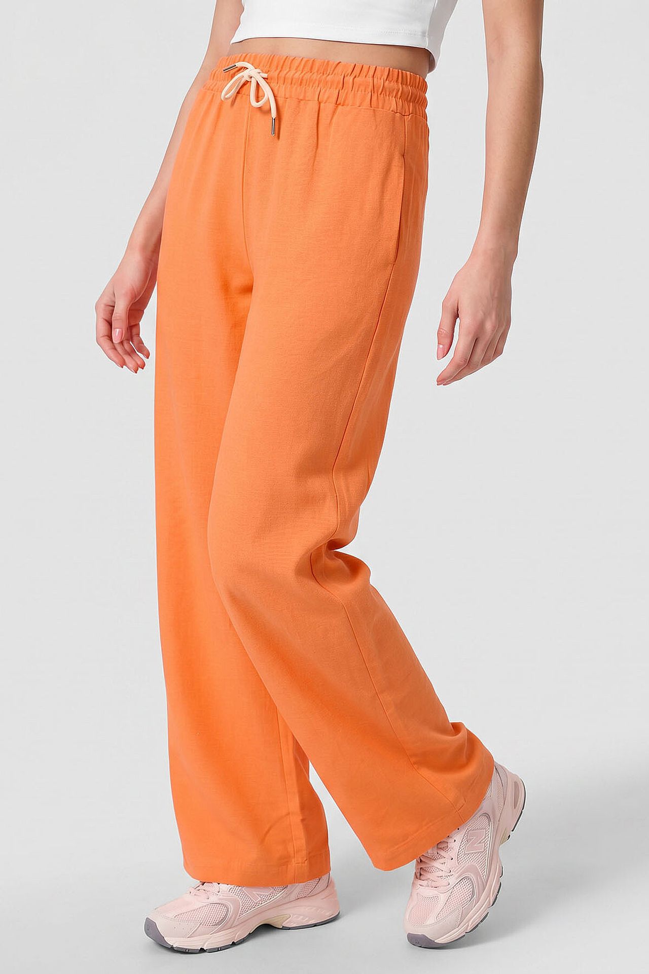 TOMMY Mid Waist Palazzo Pants with Drawstring 4