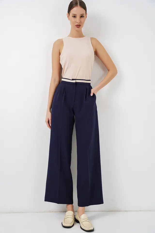 BDART High Waist Wide Leg Trousers with Pockets