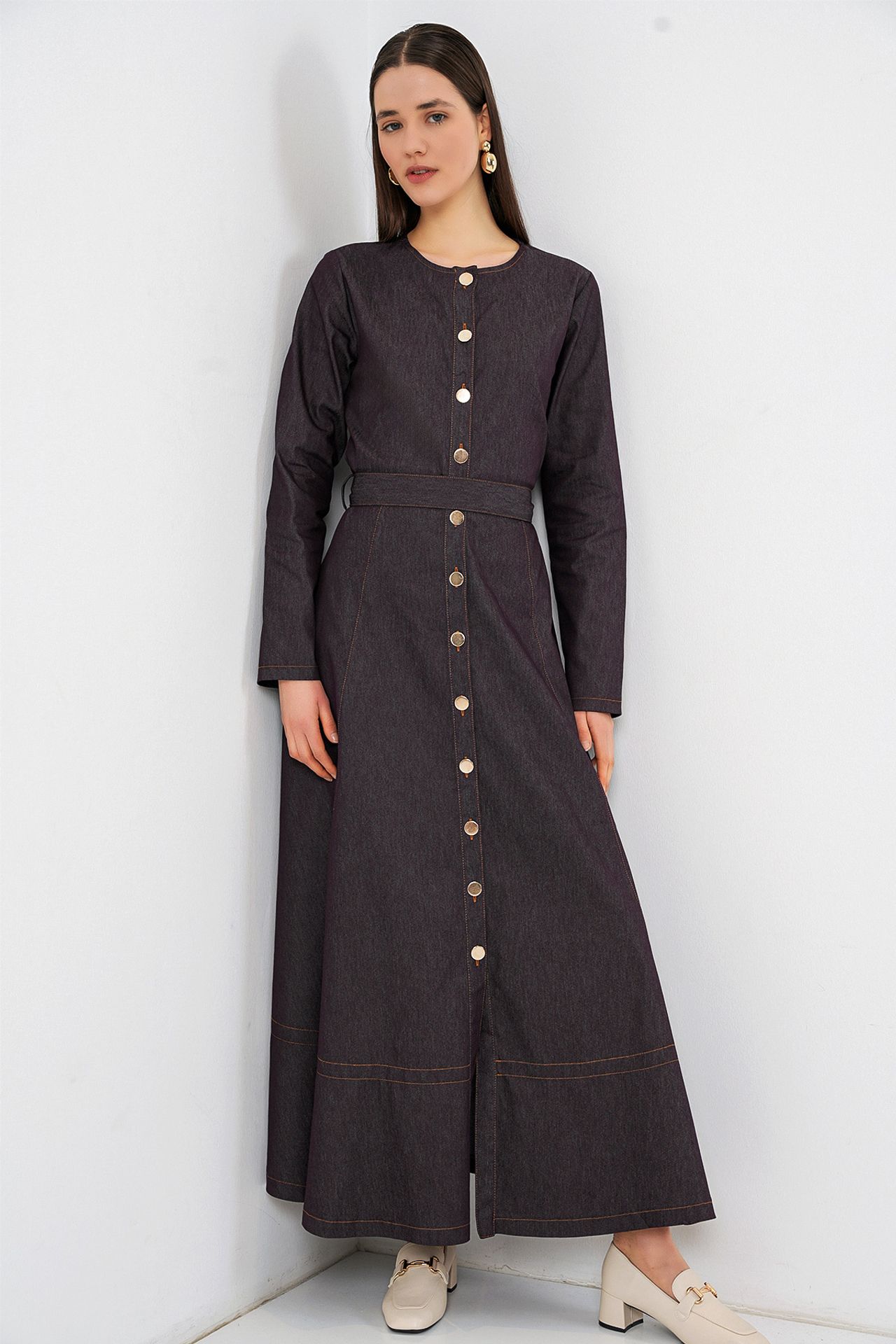 BDART Belted Denim Midi Dress 1