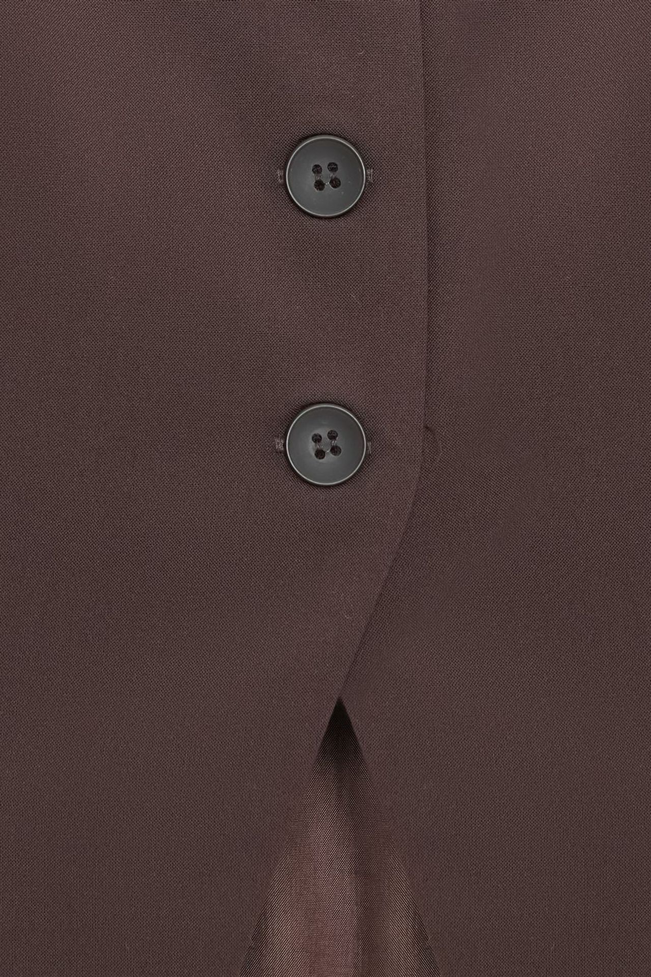 DILVIN Fitted Crepe Waistcoat With Square Collar 7