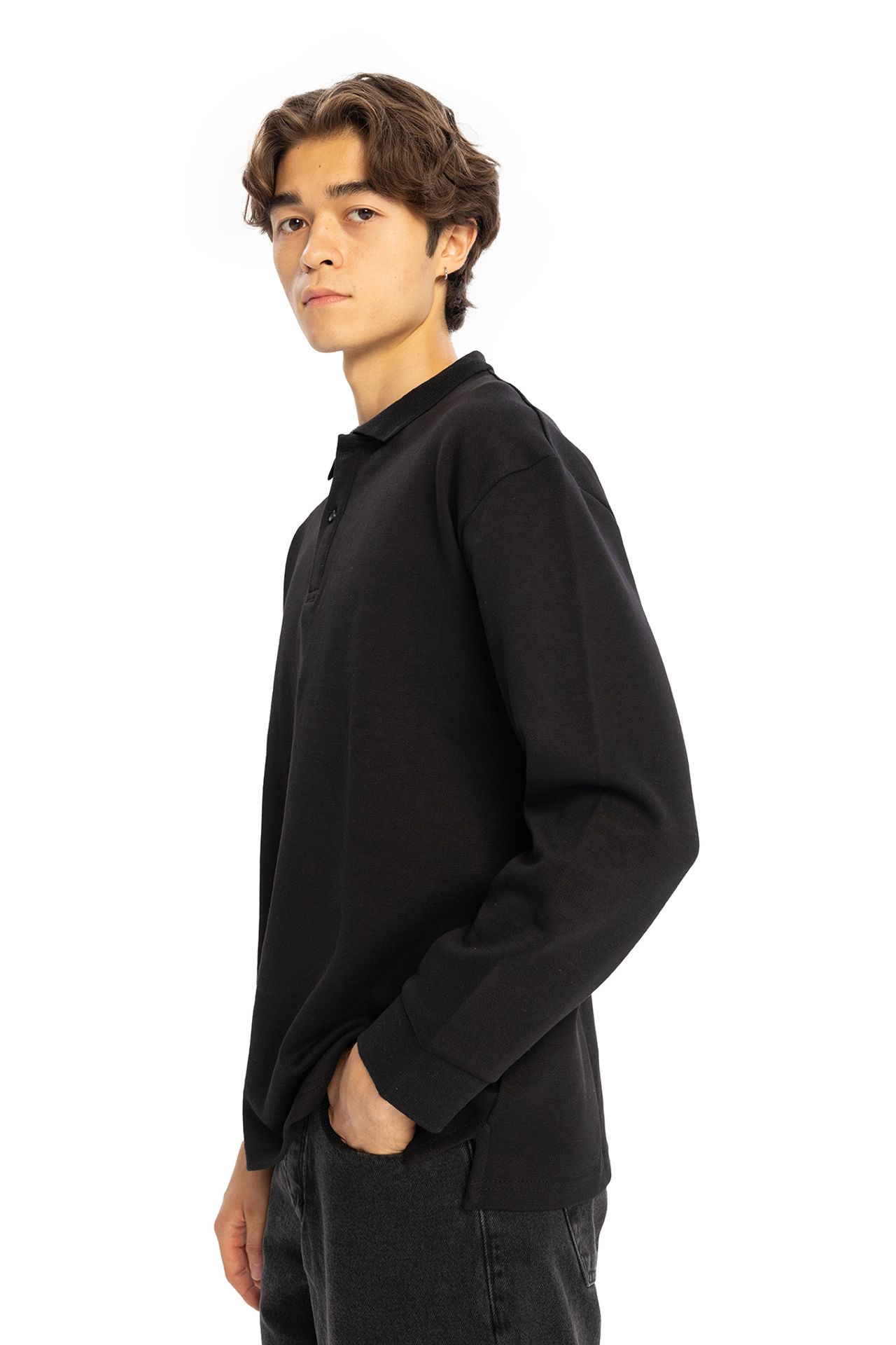 GIESTO Regular Fit Polo Collar Button T-Shirt 3