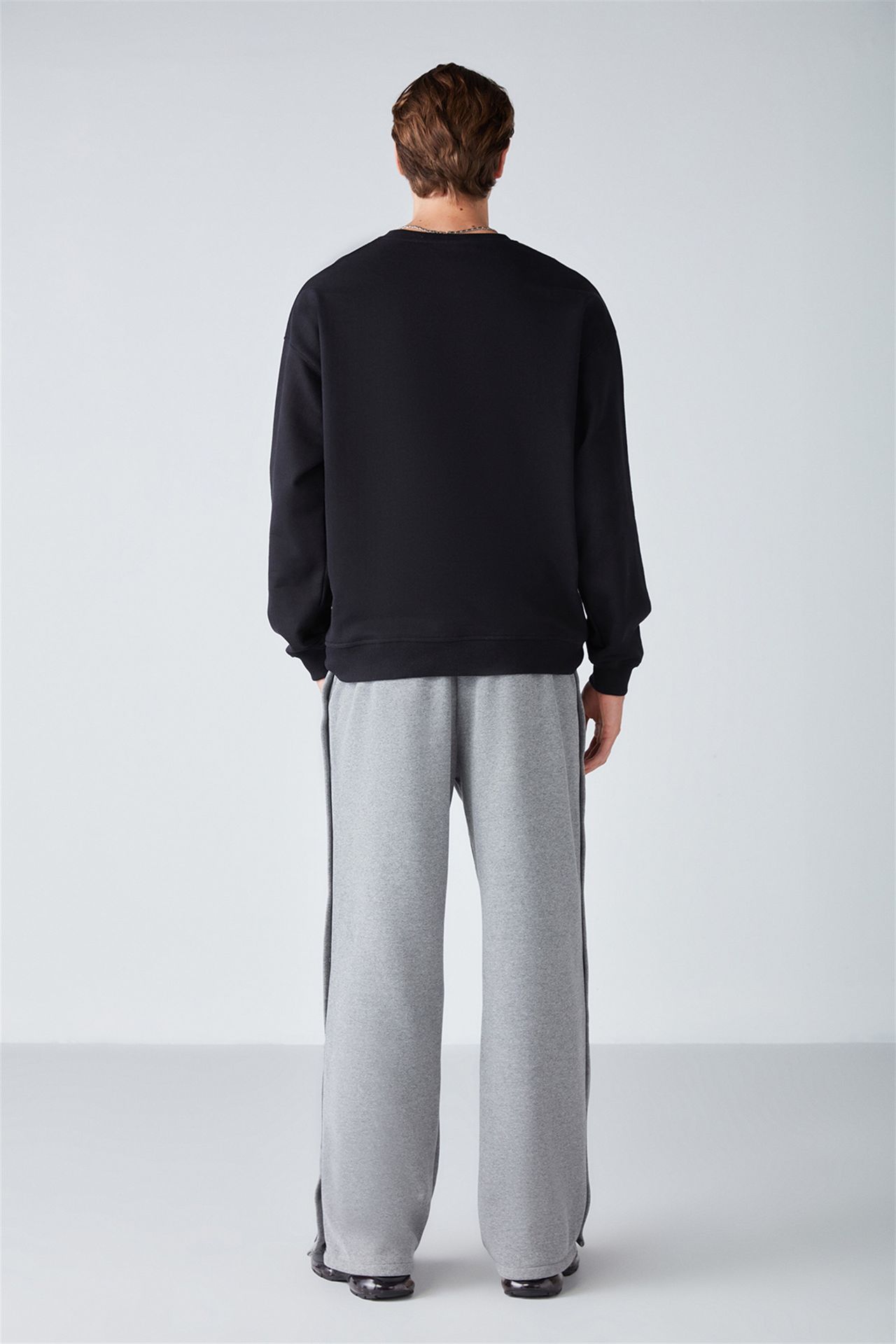 GRIMELANGE Bol Kesim Fitilli Bisiklet Yaka Sweatshirt 5