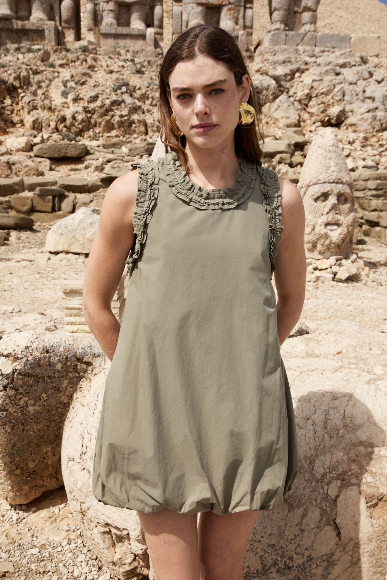 GRIMELANGE Crew Neck A-Line Shift Dress 2