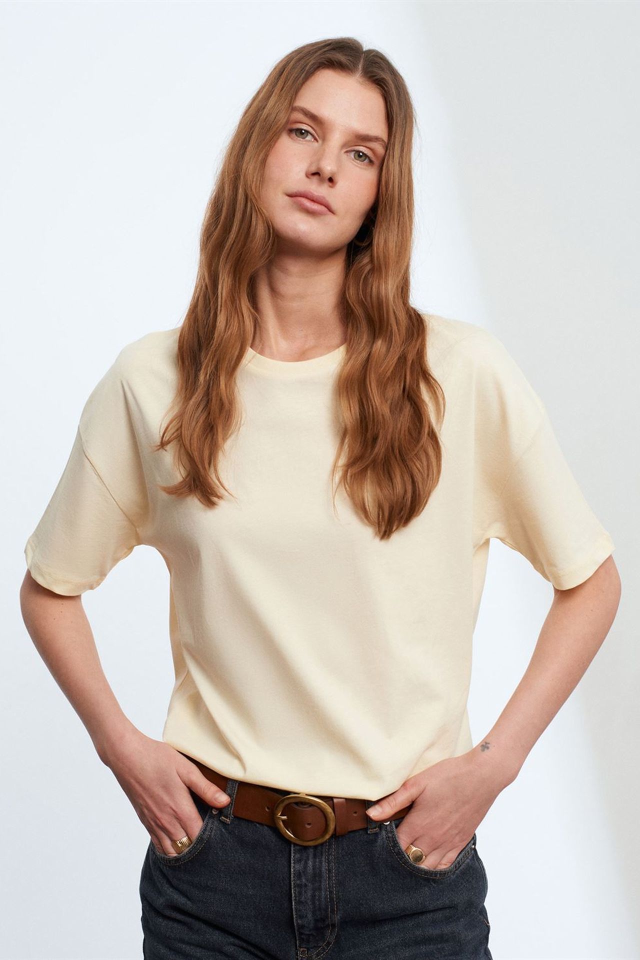 DILVIN Women's Cotton Crew Neck T-Shirt 1