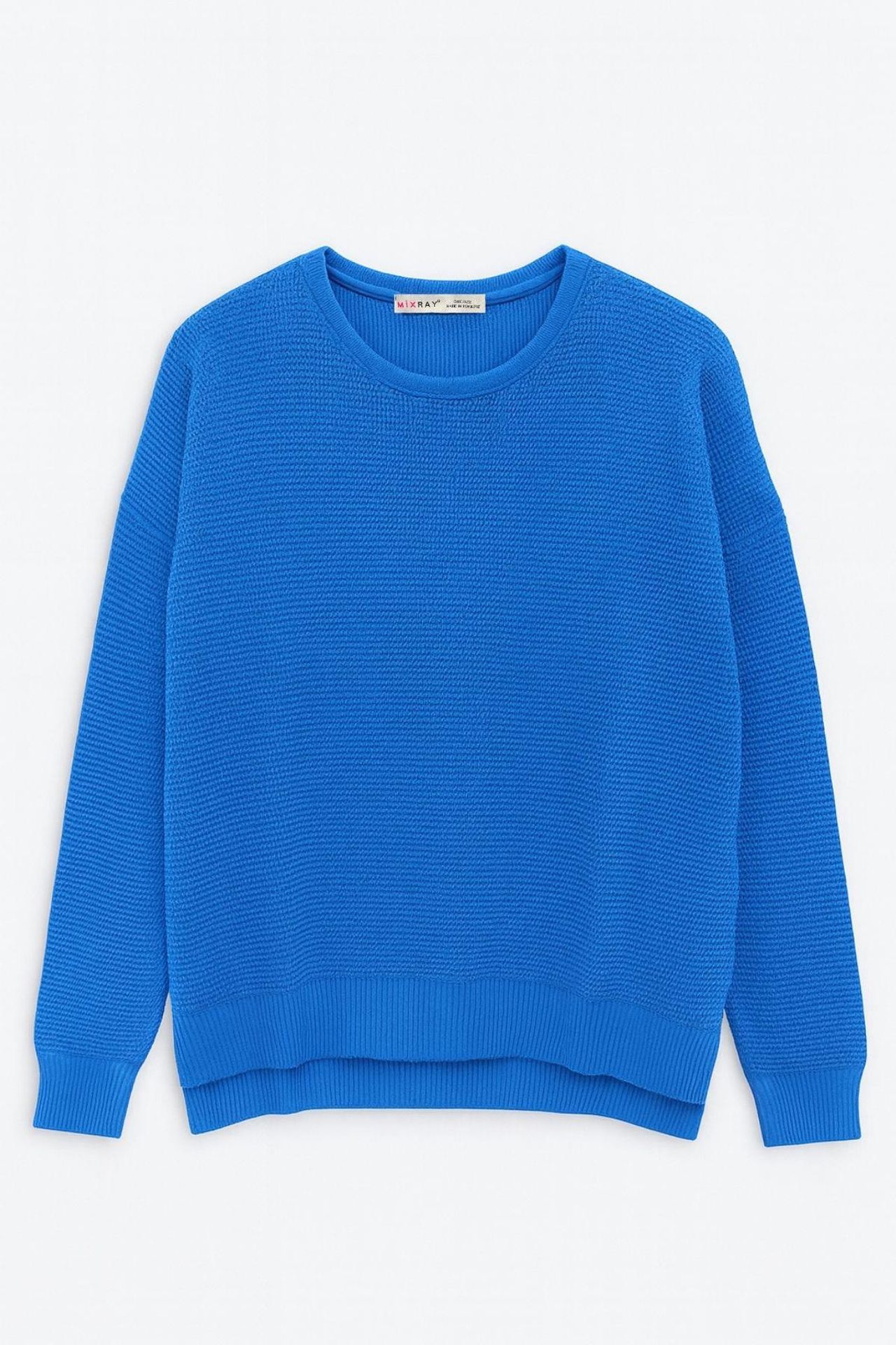 MIXRAY Boat Neck Relaxed Fit Sweater 2