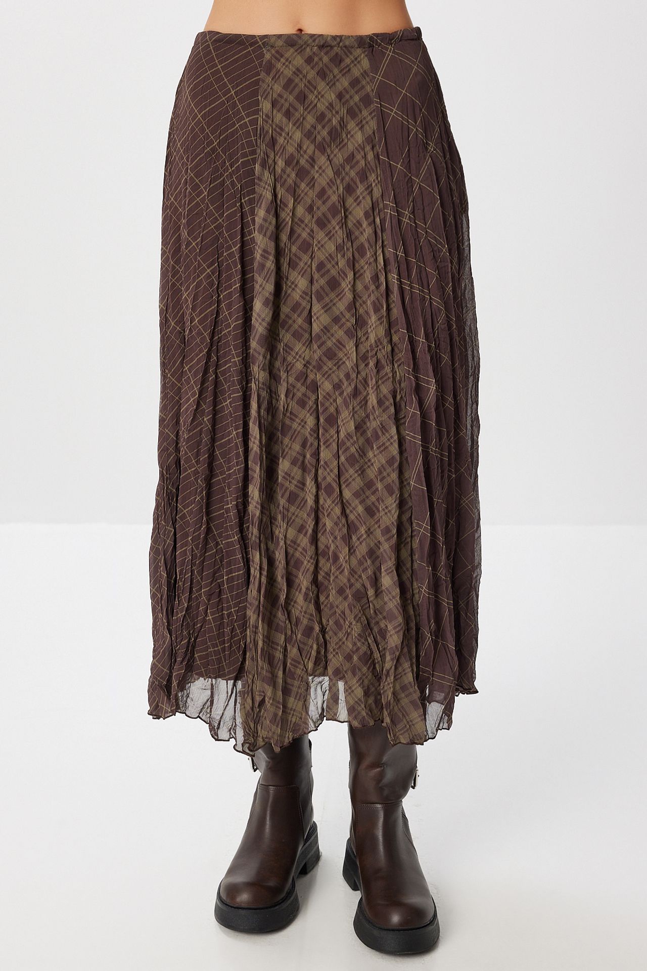 ISTANBUL Ethnic Patterned Ruffled Midi Skirt 3