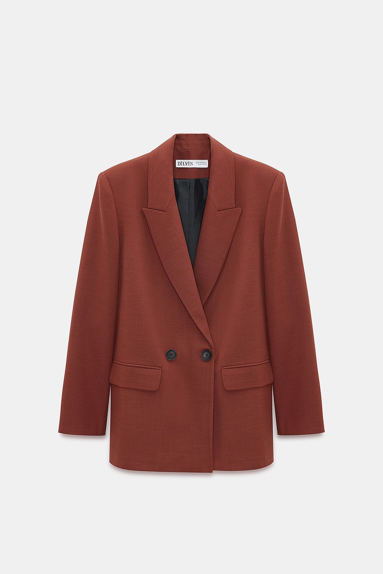 DILVIN Oversize Uzun Krep Blazer Ceket 6