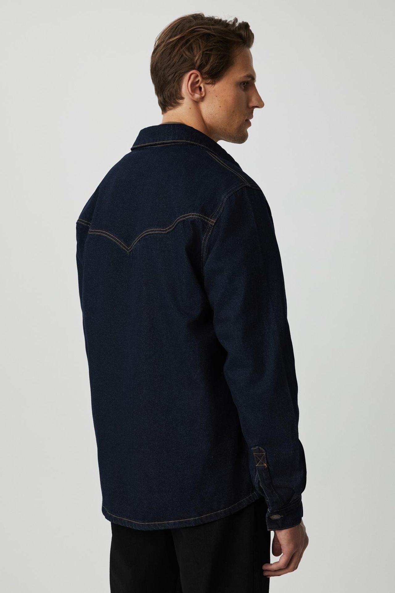 GRIMELANGE Oversize Denim Gömlek Yakalı Ceket 5