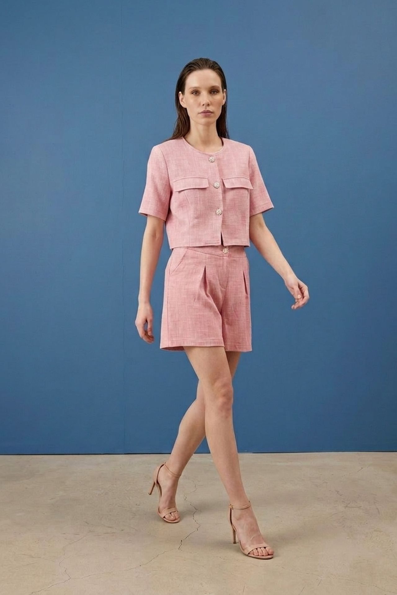 MY FASHION Cotton Poplin Shirt and Shorts Set 4