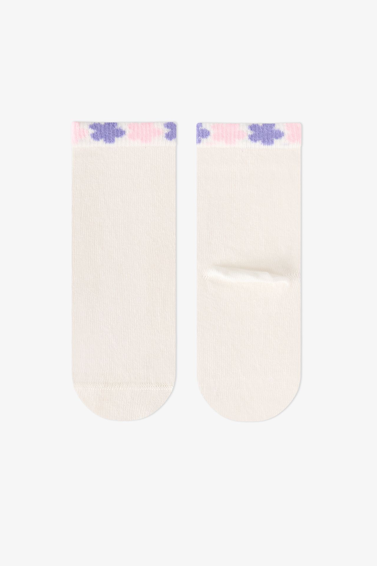 PENTI Girls' Feel Better Cat Pattern Cotton 2-Pack Crew Socks 3