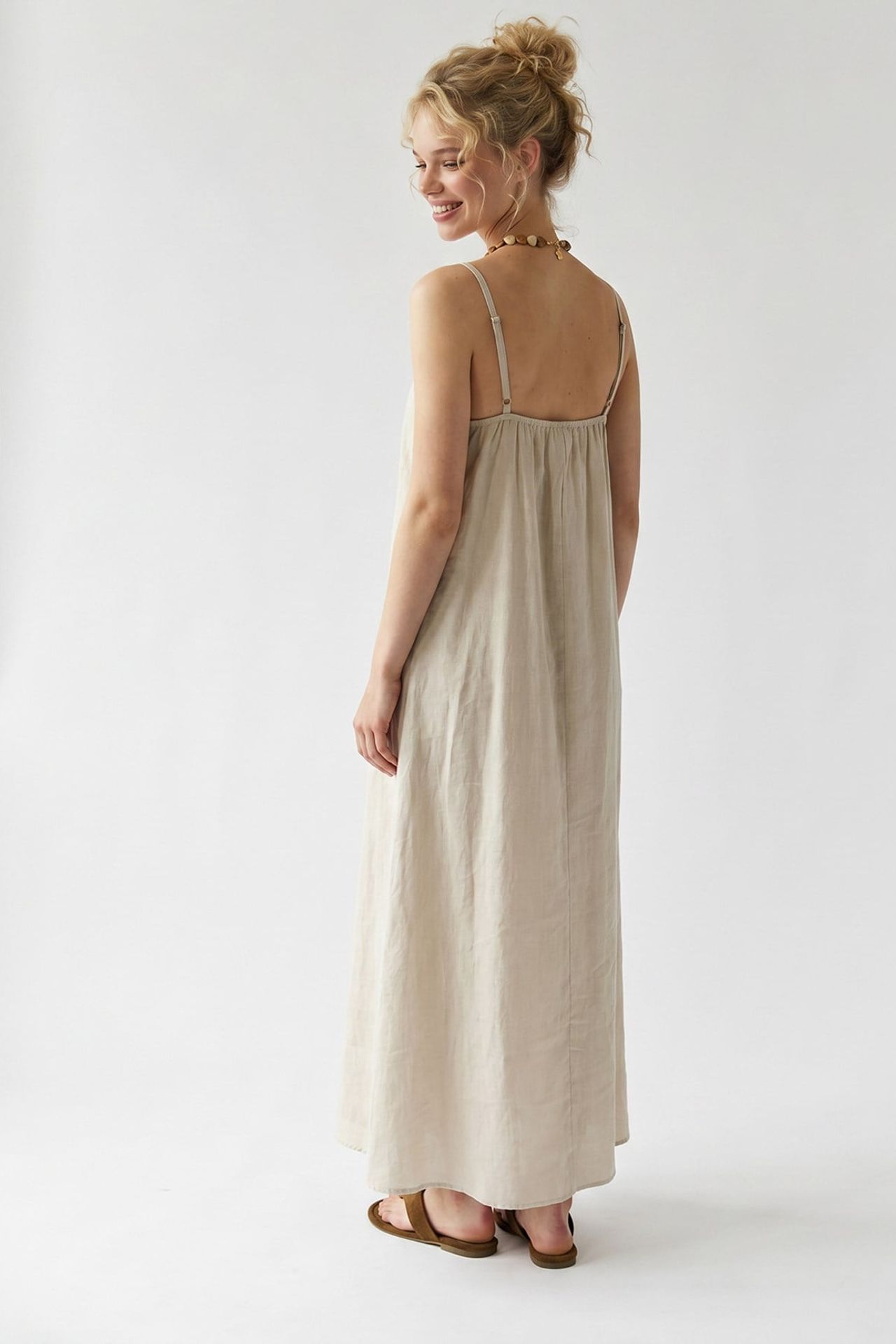 MIXRAY Sleeveless A-line Maxi Dress 5