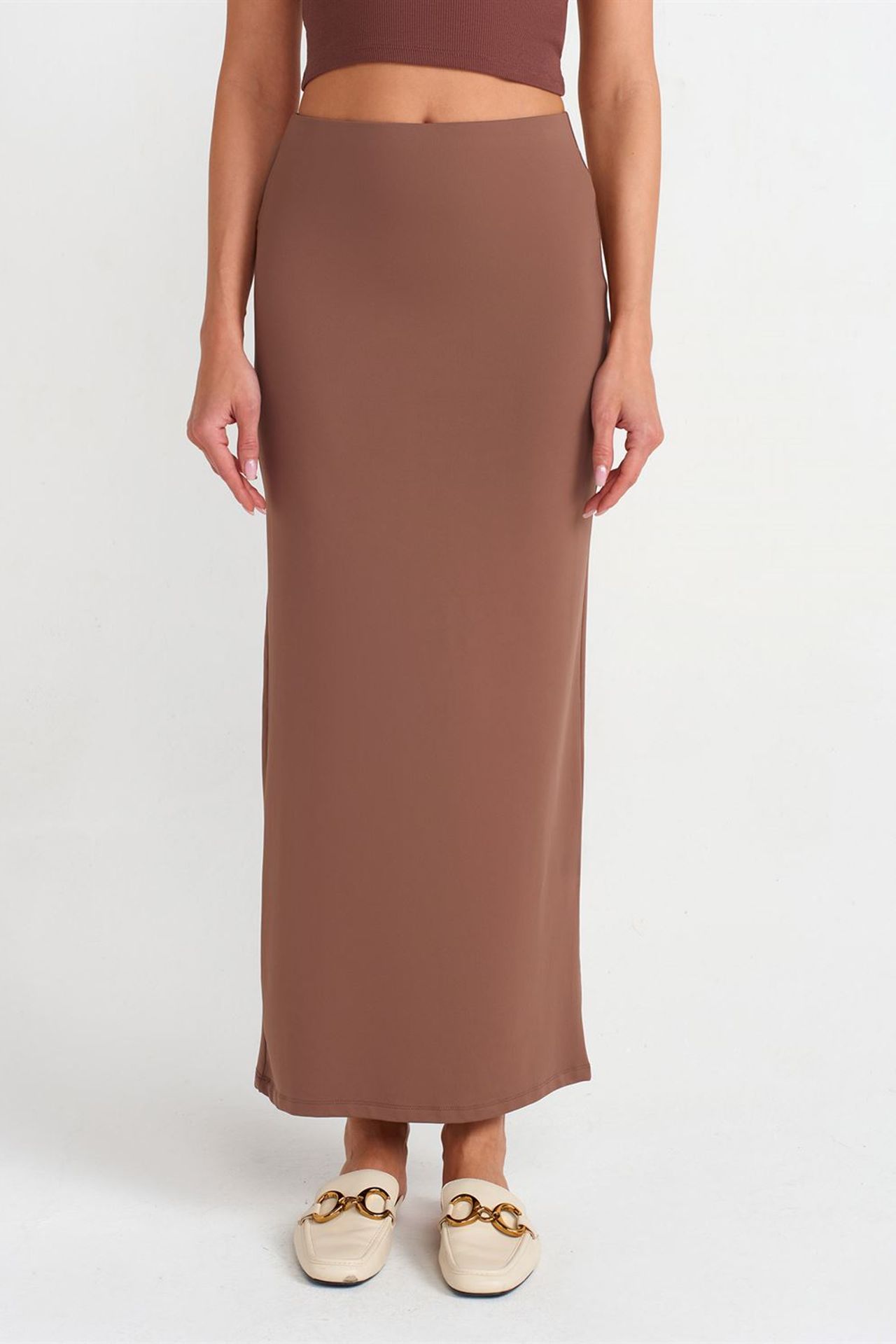 DILVIN High-Waist Maxi Pencil Skirt 3