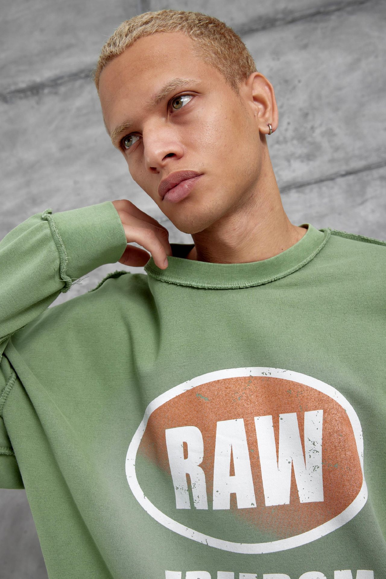 NOMARC Baskılı Oversize Bisiklet Yaka Sweatshirt 2