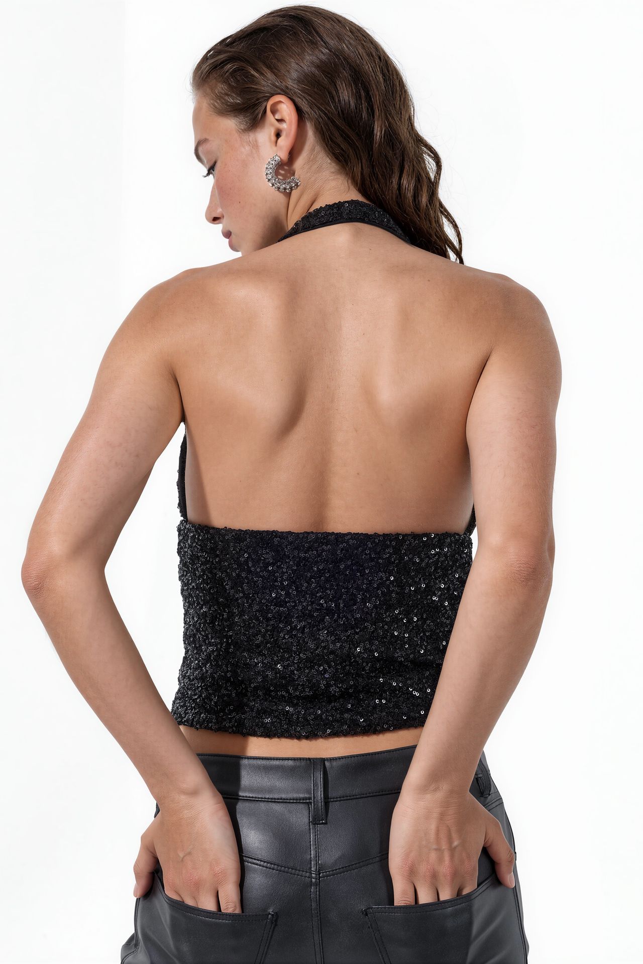 BUSEM Women's Halter Crop Blouse 3