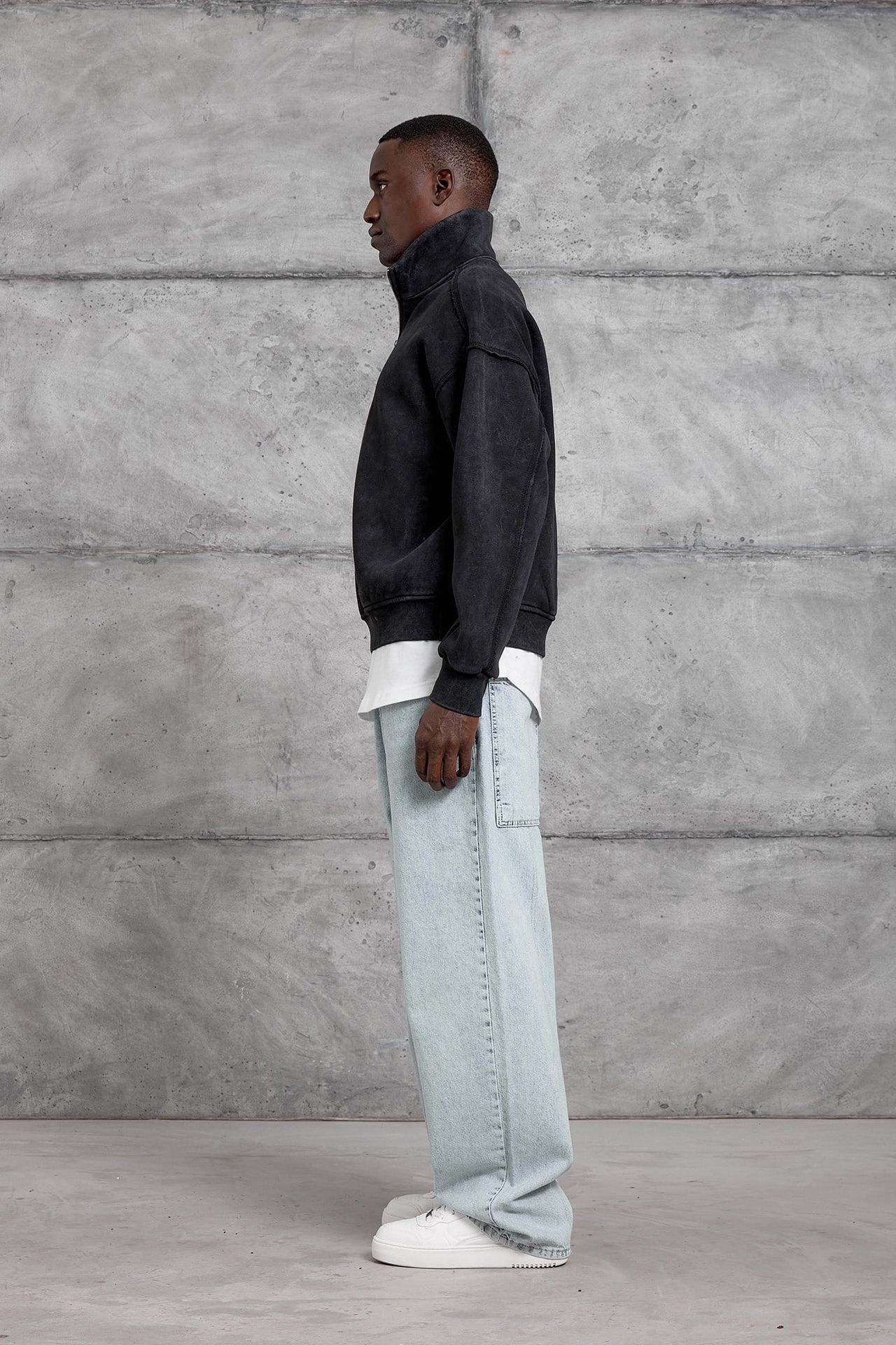NOMARC Bol Kesim Yarım Fermuarlı Uzun Kollu Sweatshirt 4