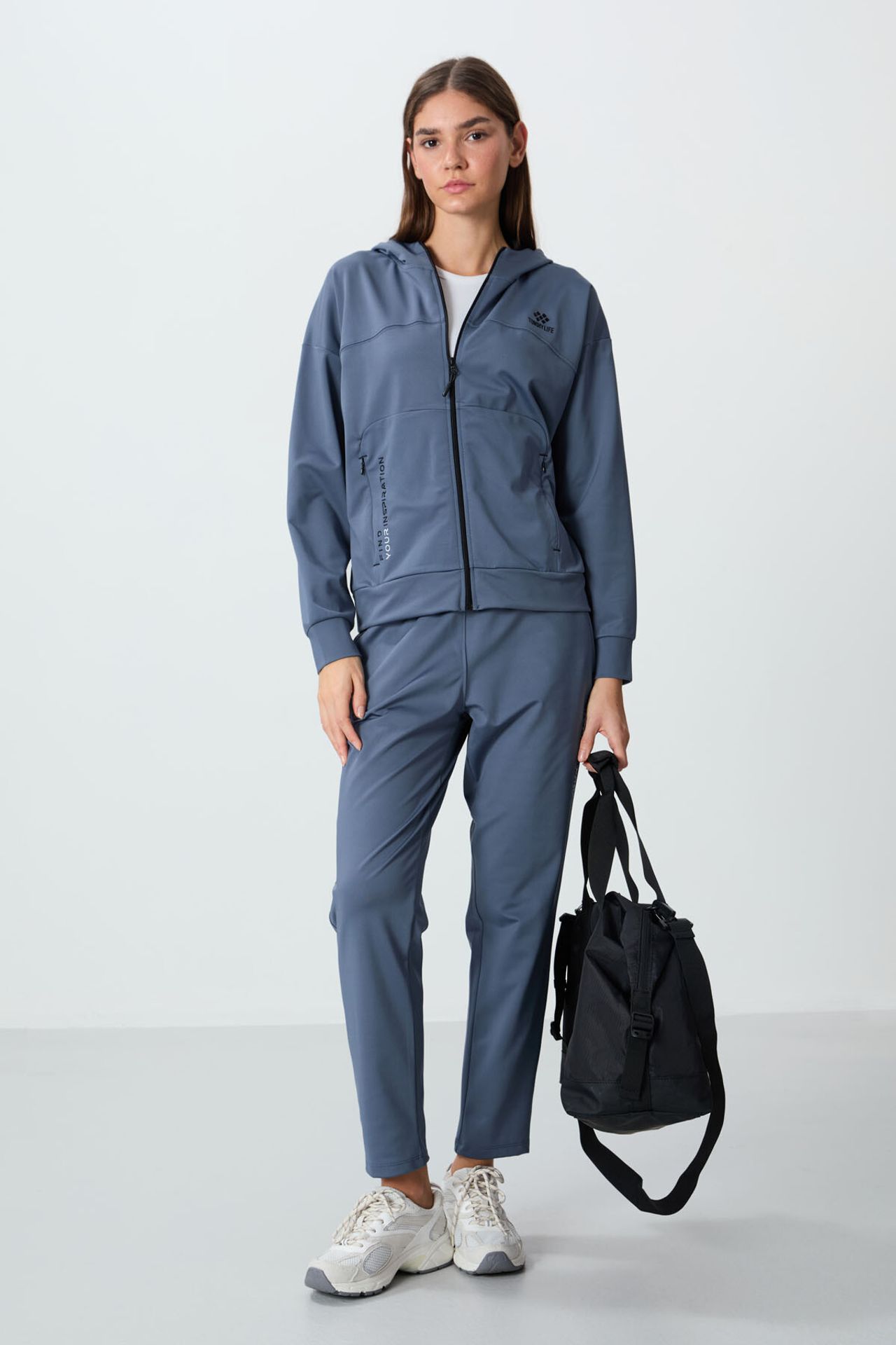 TOMMY Women’s Hooded Zip Sweatshirt And Pants Set 2