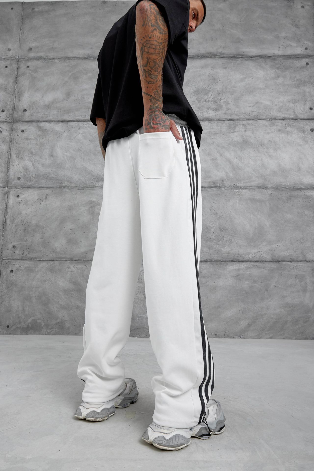 NOMARC Striped Loose Wide-Leg Joggers 5