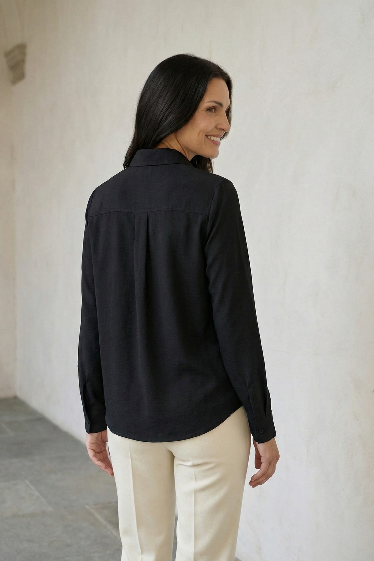 MY FASHION Long Cotton Textured Shirt 4