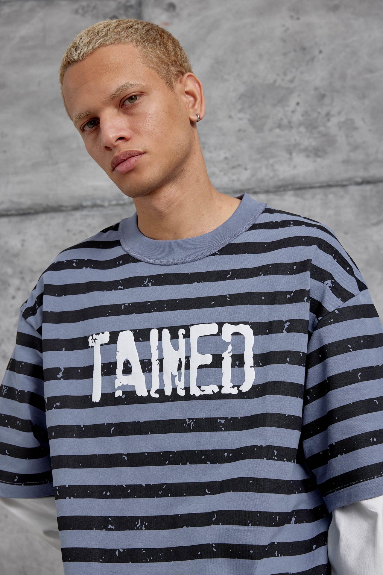 NOMARC Bol Çizgili Bisiklet Yaka Sweatshirt 4