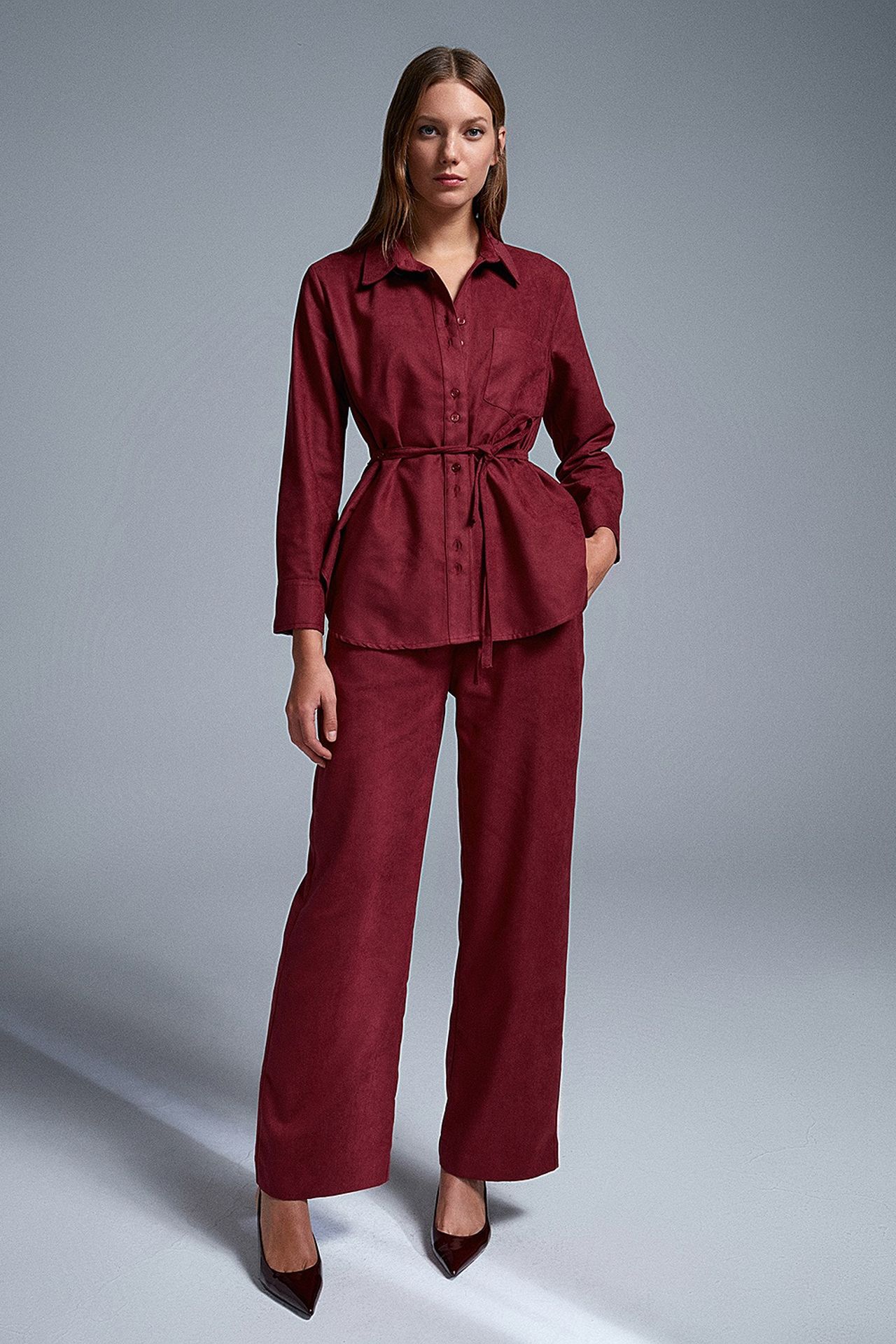DILVIN Women’s Belted Shirt 5