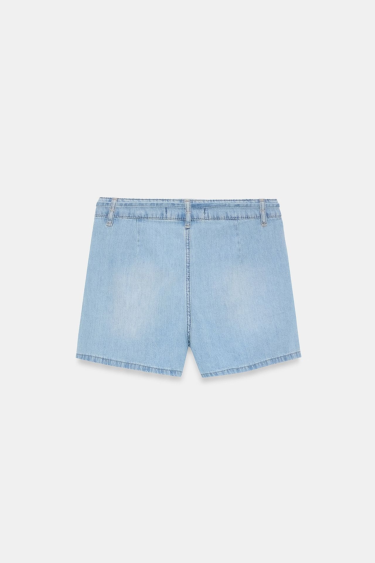DILVIN High-Waist Belted Denim Shorts