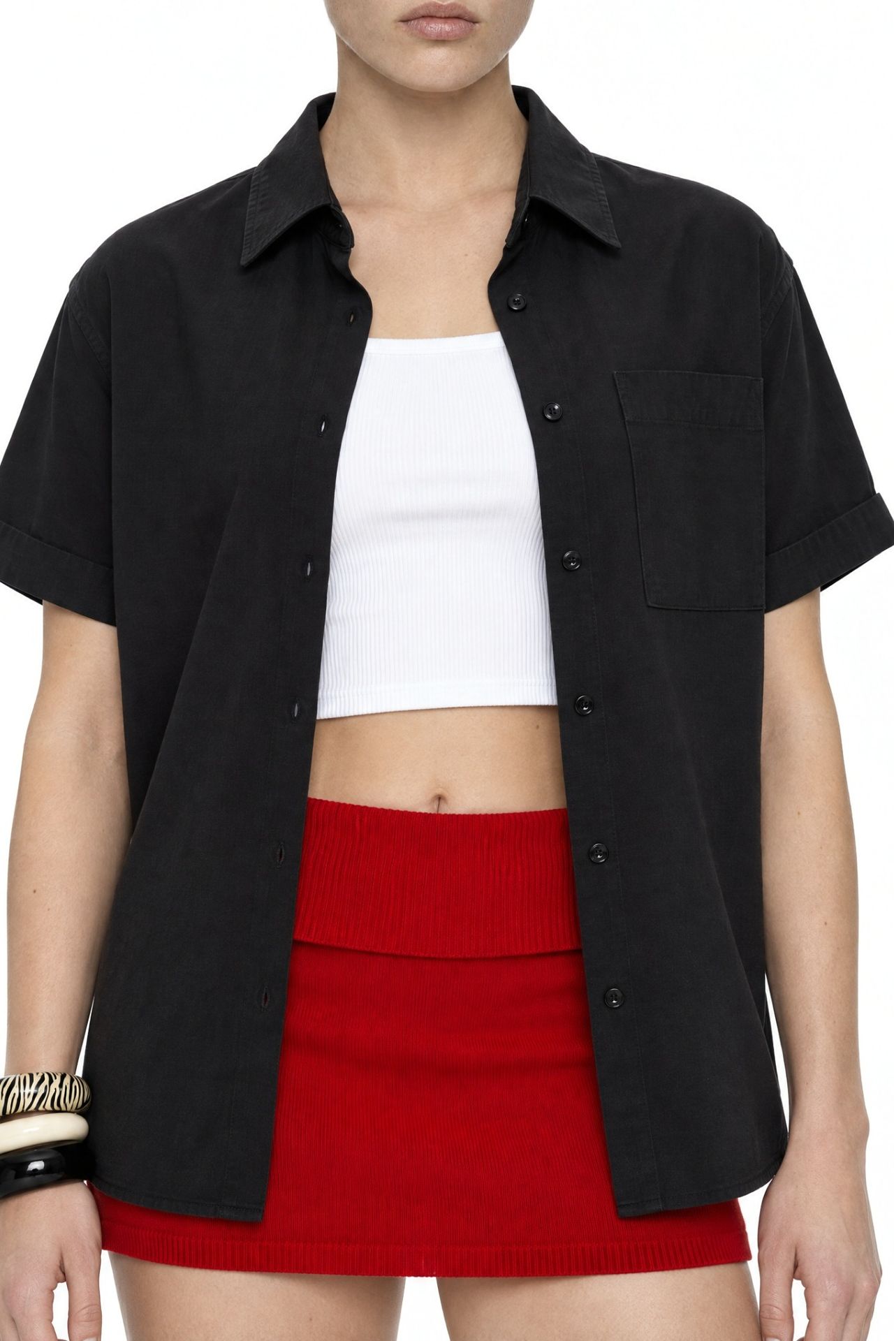 MIXRAY Short Sleeve Shirt with Pockets 3