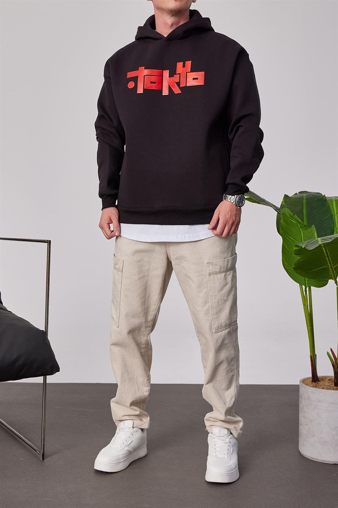 NOMARC Rahat Uzun Kollu Kapüşonlu Sweatshirt 4