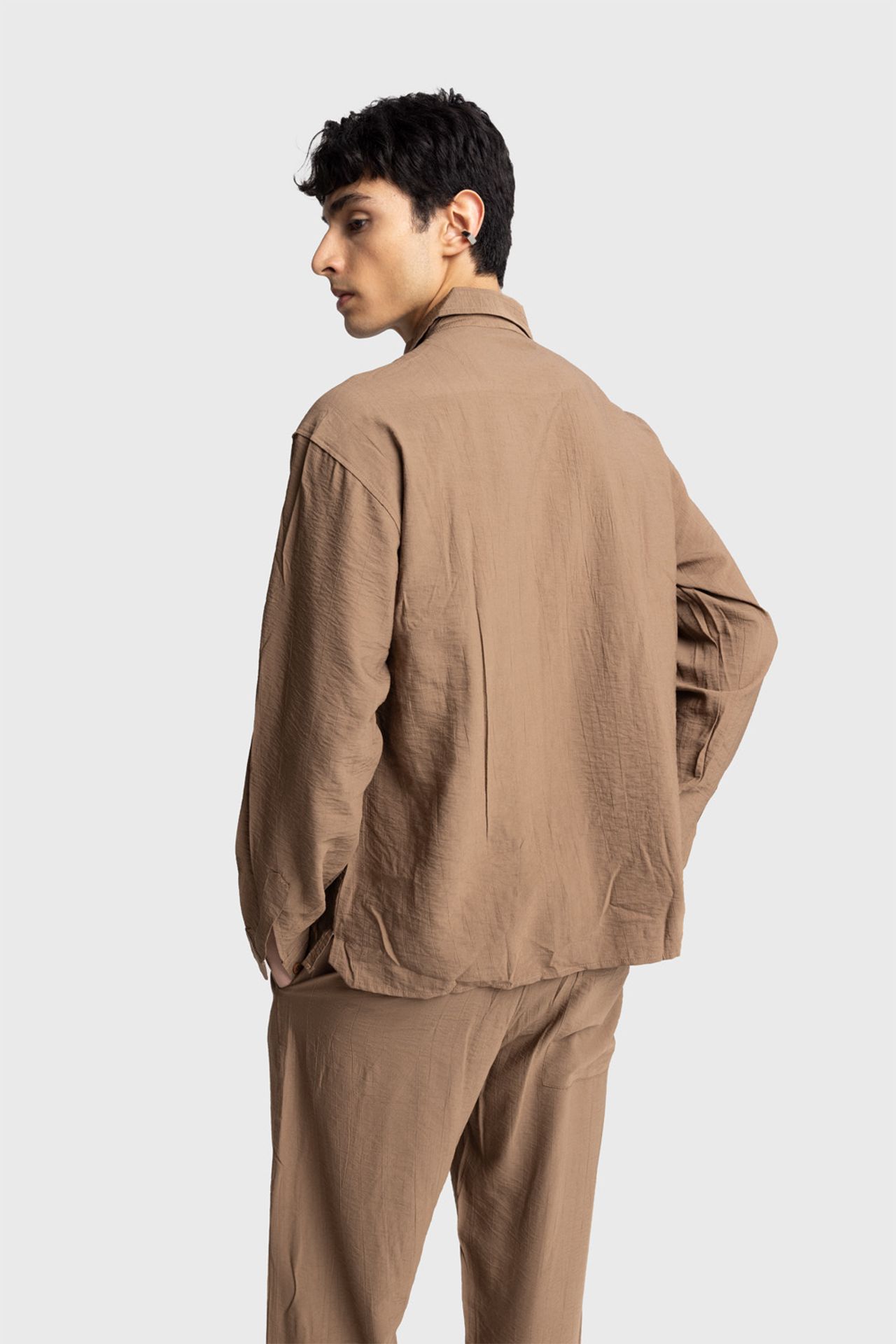 GIESTO Long Sleeve Button-Up Shirt with Pocket 3