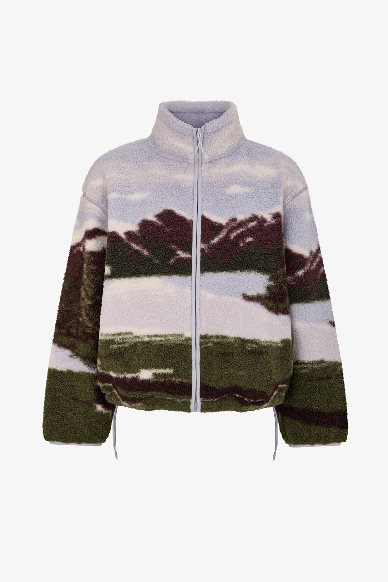 PENTI Landscape Printed Sherpa Long Sleeve Jacket 1