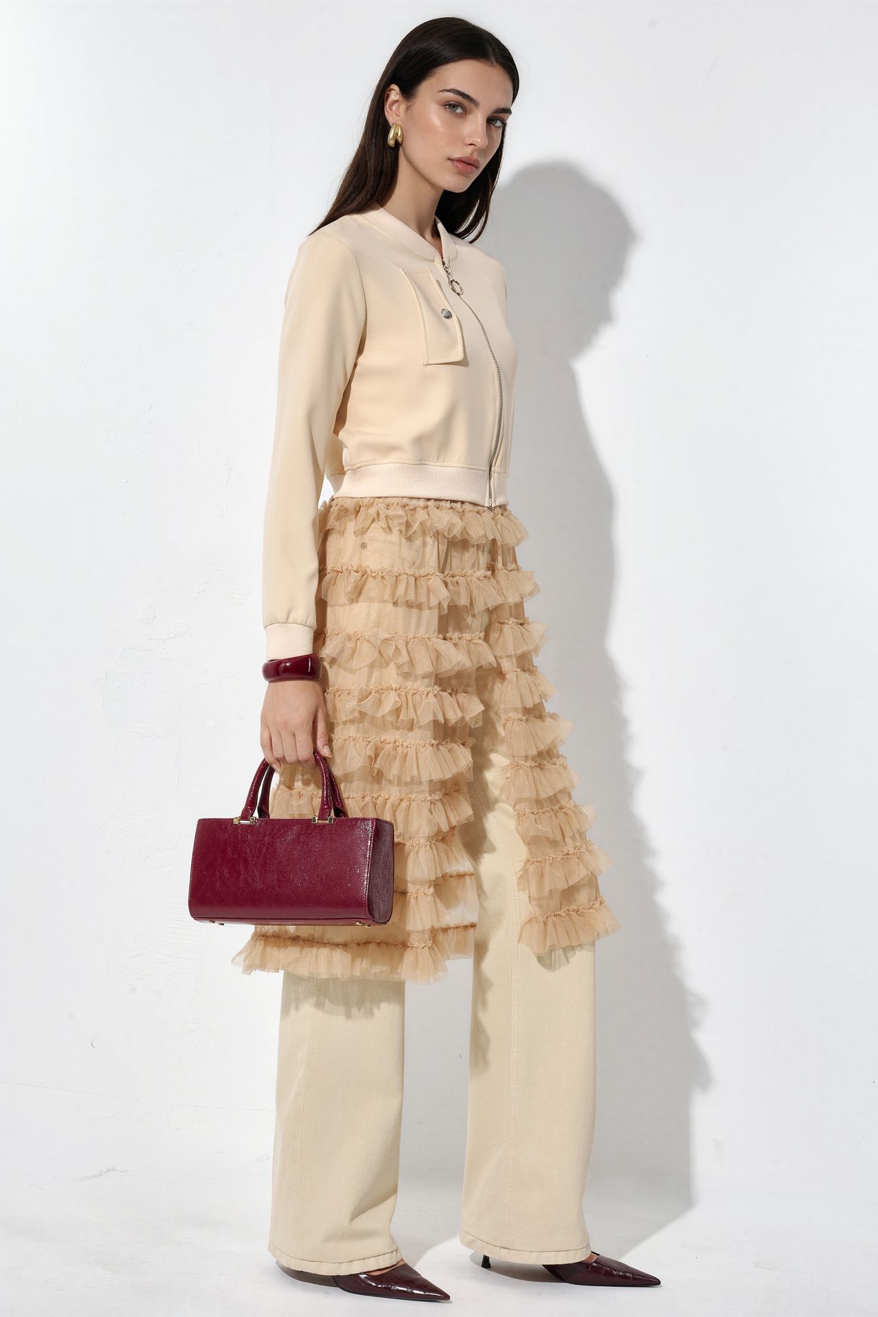 MSN Long Textured Poplin Jacket 2