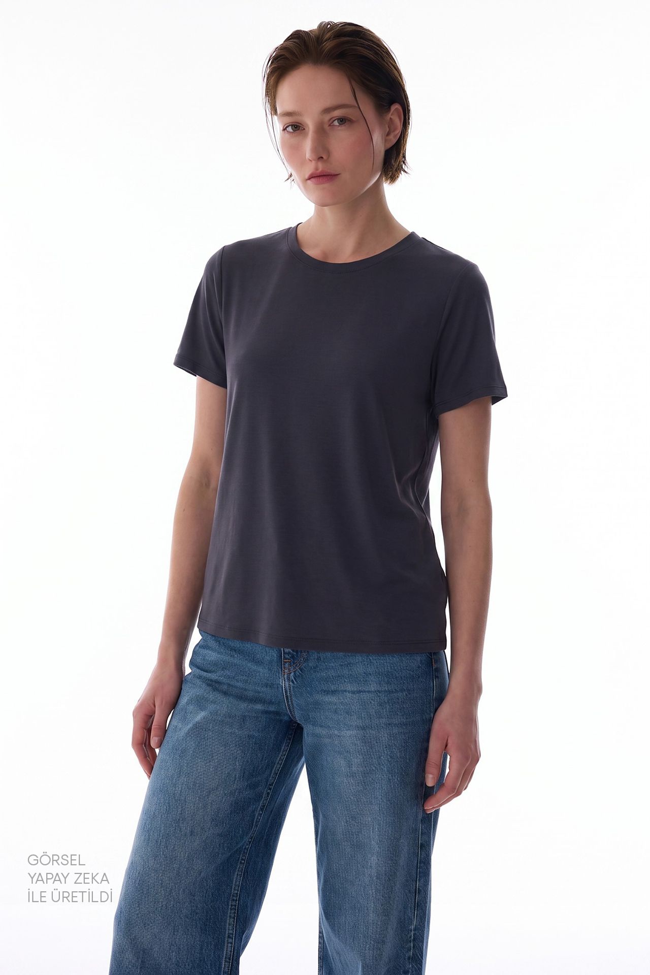 PENTI Women's Modal T-Shirt Crew Neck 1