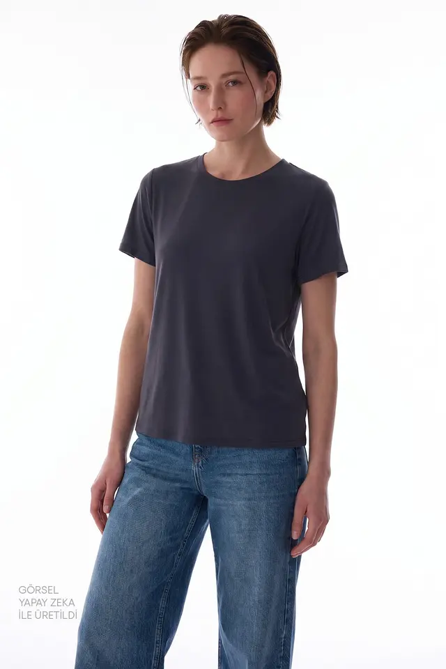 PENTI Women's Modal T-Shirt Crew Neck