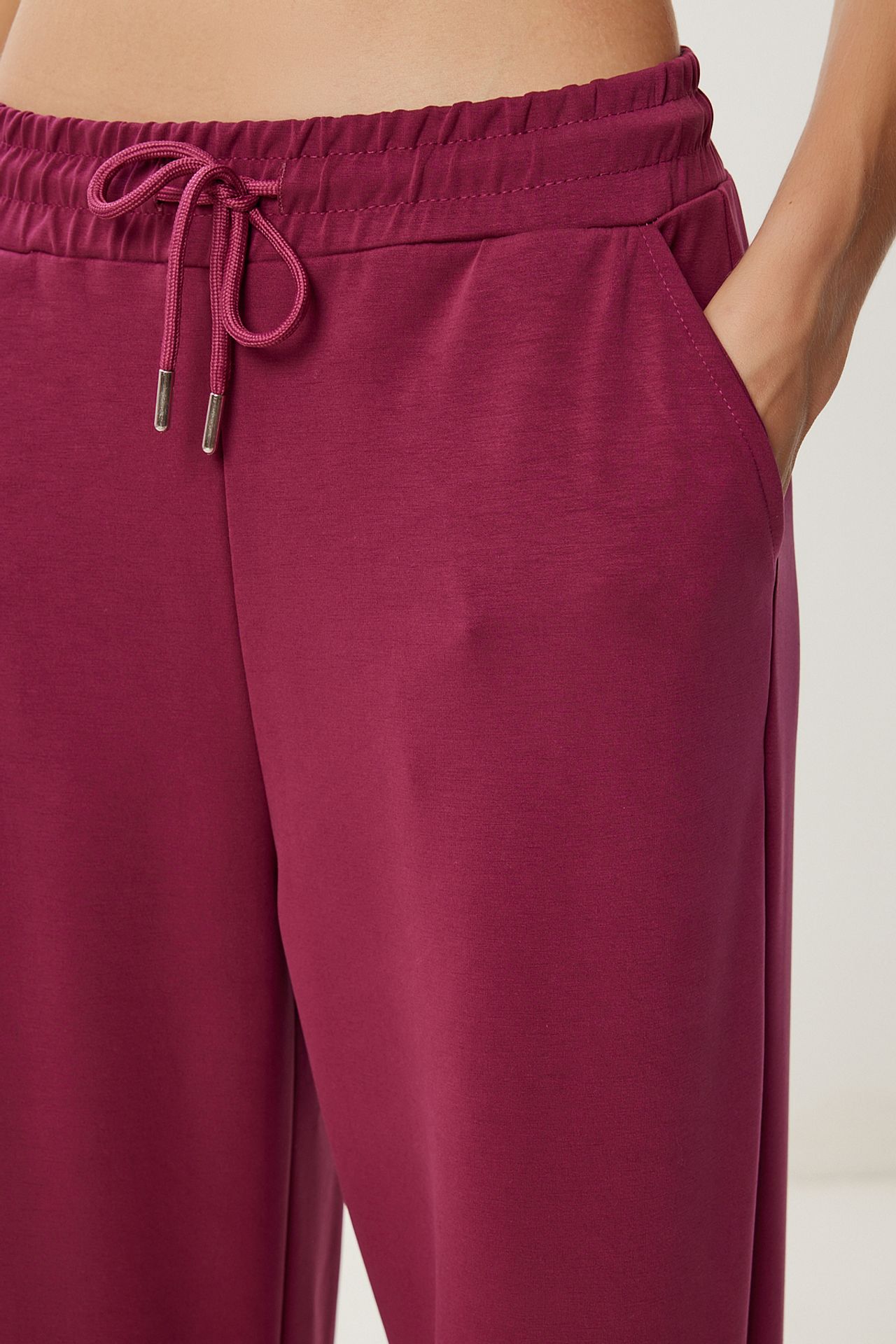 ISTANBUL Wide Leg Drawstring Waist Sweatpants 6