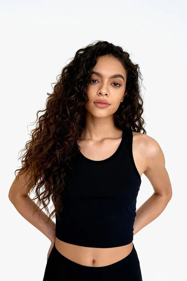 TOMMY Ribbed Sleeveless Crop Top
