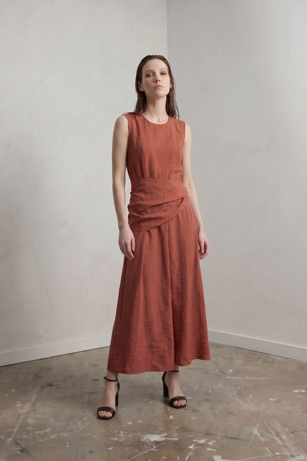 MY FASHION Sleeveless A-Line Midi Dress 2