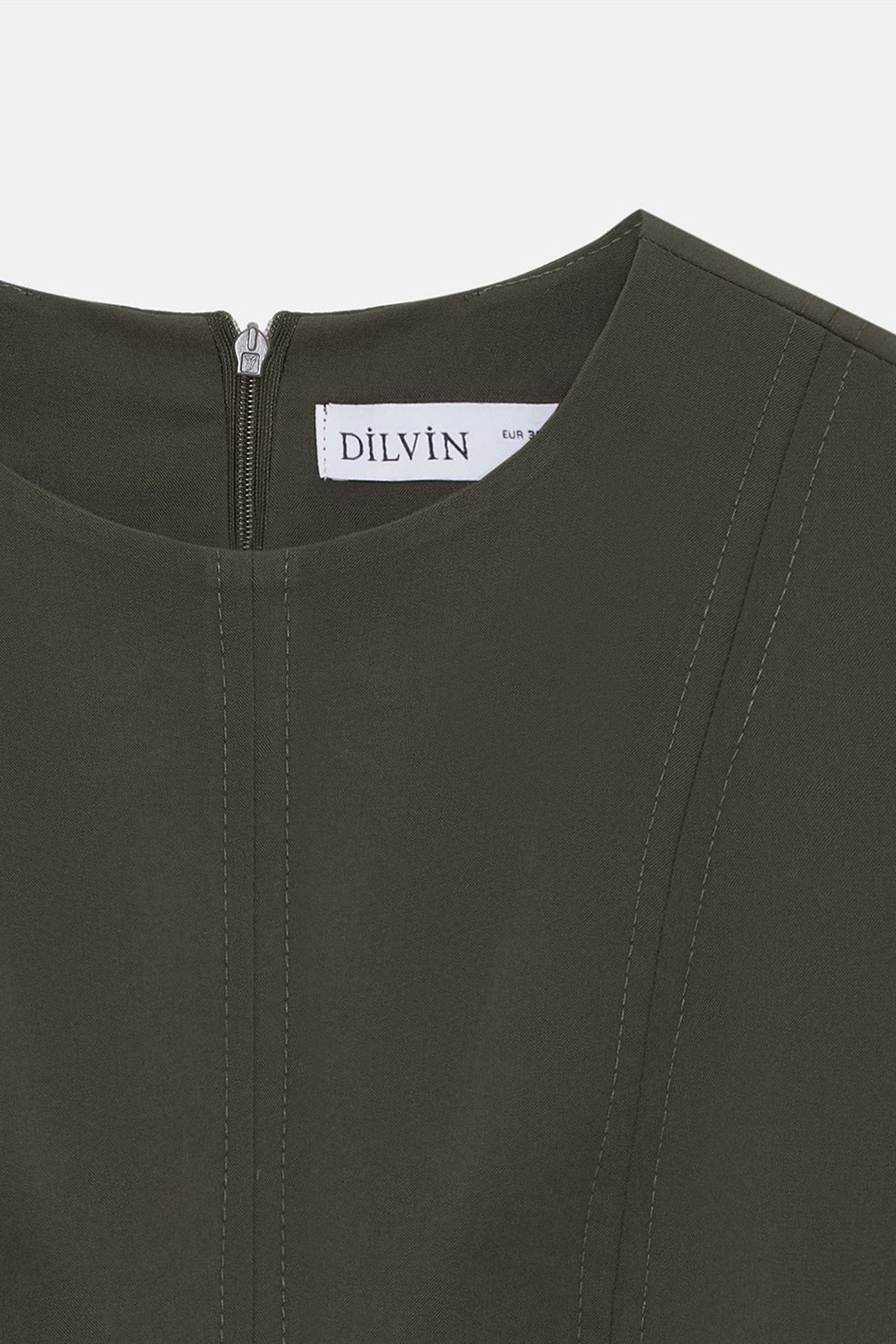 DILVIN Mini Shift Dress With Zipper 7