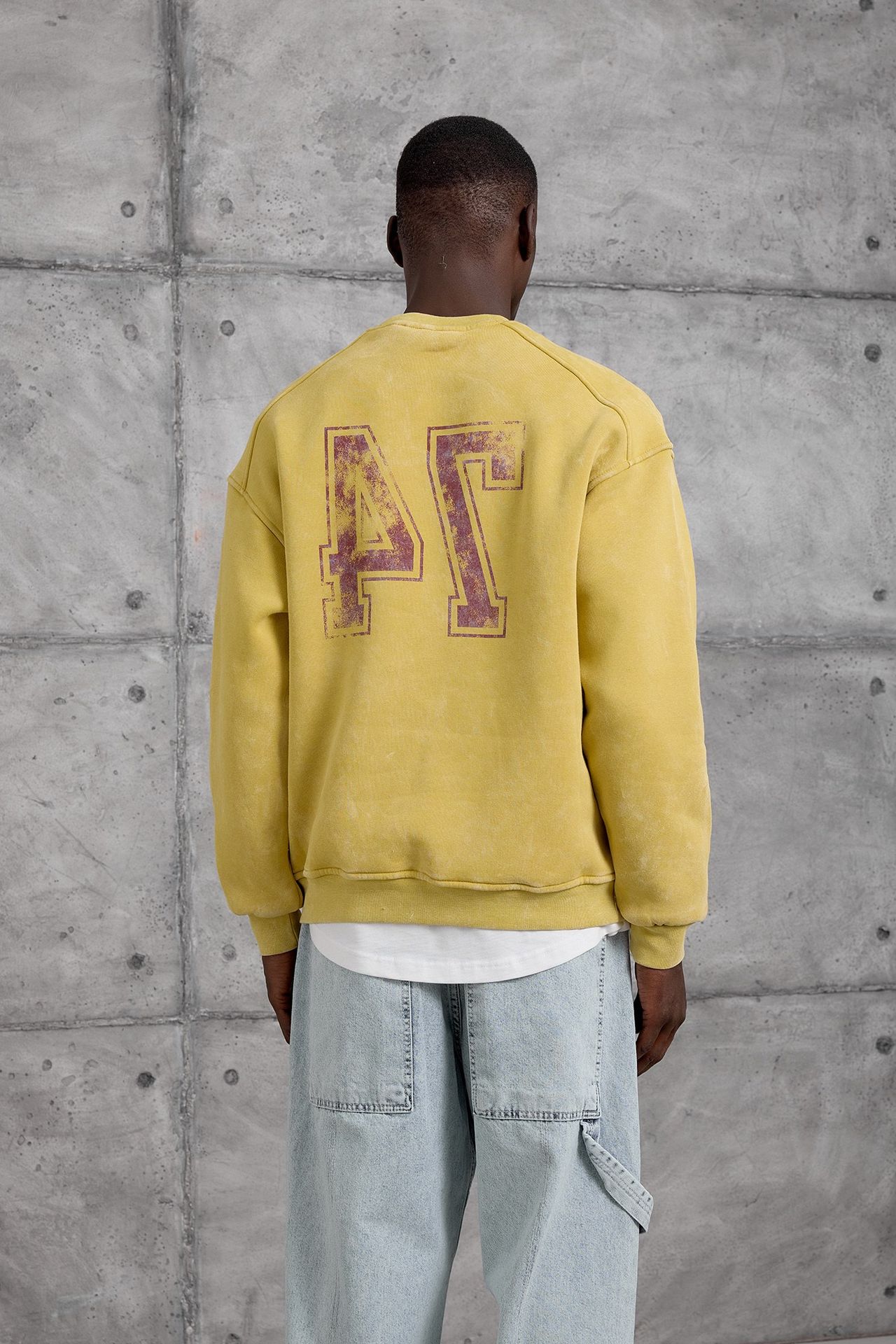 NOMARC Baskılı Bol Bisiklet Yaka Sweatshirt 3