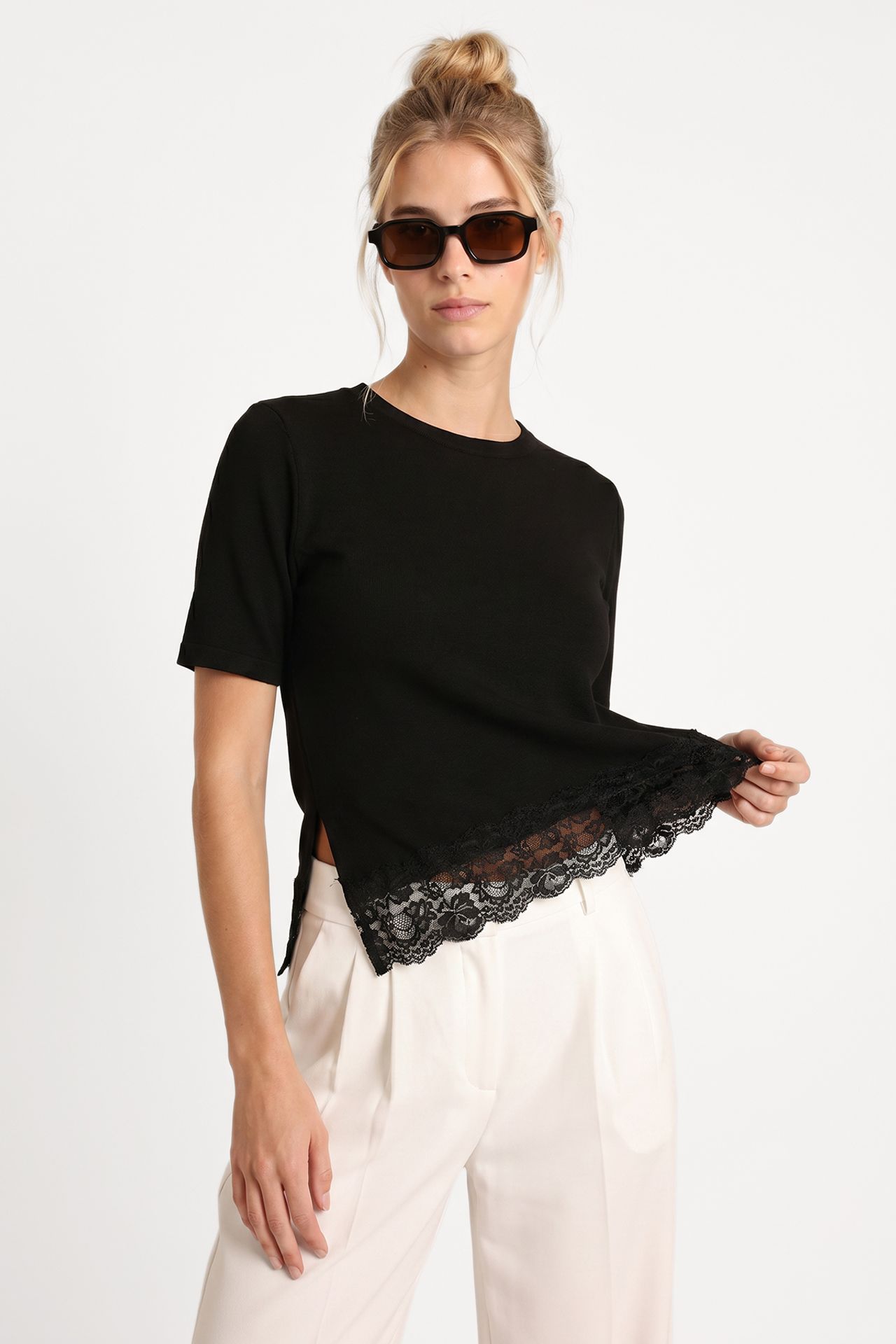 ISTANBUL Oversized Lace Knit Blouse 7